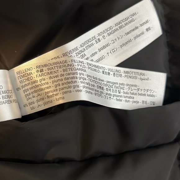 Zara Reversible Duck Down Oversized Relaxed Faux Fur Hood Puffer Jacket S - Picture 15 of 15